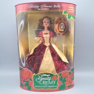 1997 Disney's Beauty & The Beast Enchanted Christmas Holiday Princess Belle Doll